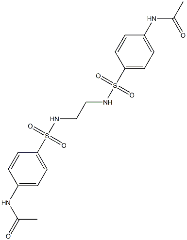 N-[4-({[2-({[4-(acetylamino)phenyl]sulfonyl}amino)ethyl]amino}sulfonyl)phenyl]acetamide 구조식 이미지