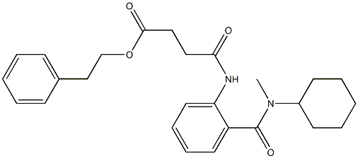 phenethyl 4-(2-{[cyclohexyl(methyl)amino]carbonyl}anilino)-4-oxobutanoate Structure