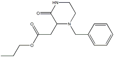 propyl 2-(1-benzyl-3-oxo-2-piperazinyl)acetate Structure