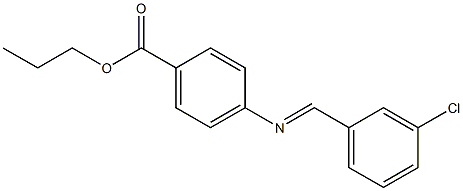 propyl 4-{[(E)-(3-chlorophenyl)methylidene]amino}benzoate 구조식 이미지