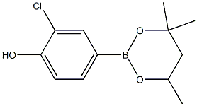 2-Chloro-4-(4,4,6-trimethyl-1,3,2-dioxaborinan-2-yl)phenol Structure