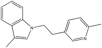 3-Methyl-1-[2-(6-methylpyridin-3-yl)ethyl]-1H-indole 구조식 이미지