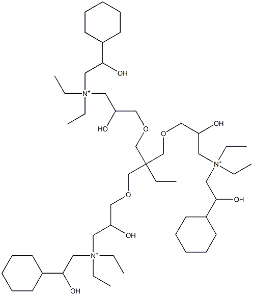 5,5',5''-(Propane-1,1,1-triyl)tris[N,N-diethyl-N-(2-cyclohexyl-2-hydroxyethyl)-2-hydroxy-4-oxa-1-pentanaminium] Structure