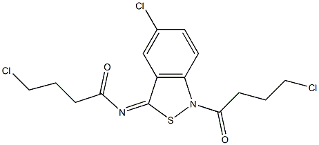 5-Chloro-1-(4-chlorobutyryl)-3(1H)-(4-chlorobutyryl)imino-2,1-benzisothiazole 구조식 이미지