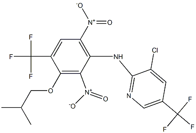 3-Chloro-5-trifluoromethyl-N-(3-isobutyloxy-4-trifluoromethyl-2,6-dinitrophenyl)pyridin-2-amine Structure