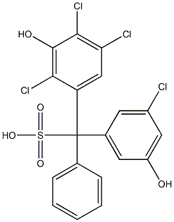 (3-Chloro-5-hydroxyphenyl)(2,4,5-trichloro-3-hydroxyphenyl)phenylmethanesulfonic acid Structure
