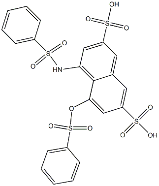 1-(Phenylsulfonylamino)-8-(phenylsulfonyloxy)naphthalene-3,6-disulfonic acid 구조식 이미지