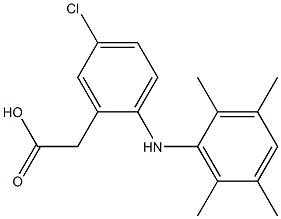 5-Chloro-2-(2,3,5,6-tetramethylphenylamino)benzeneacetic acid 구조식 이미지