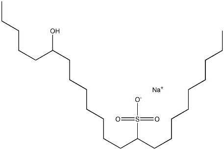 18-Hydroxytricosane-10-sulfonic acid sodium salt Structure