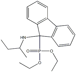 [9-[(1-Methylpropyl)amino]-9H-fluoren-9-yl]phosphonic acid diethyl ester 구조식 이미지