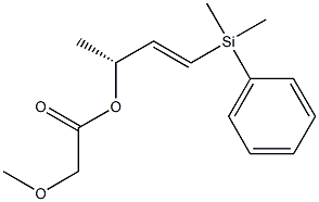 Methoxyacetic acid [(R,E)-1-(phenyldimethylsilyl)-1-buten-3-yl] ester 구조식 이미지