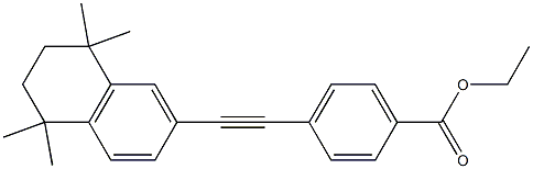 4-[[(1,2,3,4-Tetrahydro-1,1,4,4-tetramethylnaphthalen)-6-yl]ethynyl]benzoic acid ethyl ester 구조식 이미지