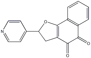 2-(Pyridin-4-yl)-2,3-dihydronaphtho[1,2-b]furan-4,5-dione 구조식 이미지