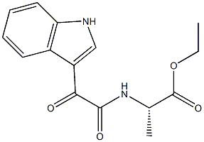 N-[[(1H-Indol-3-yl)carbonyl]carbonyl]-L-alanine ethyl ester 구조식 이미지