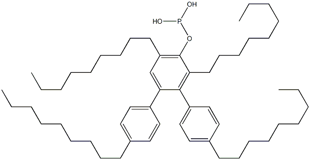 Phosphorous acid bis(4-nonylphenyl)2,6-dinonylphenyl ester 구조식 이미지