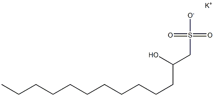 2-Hydroxytridecane-1-sulfonic acid potassium salt 구조식 이미지