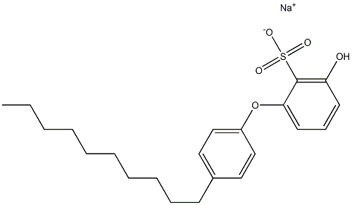 3-Hydroxy-4'-decyl[oxybisbenzene]-2-sulfonic acid sodium salt Structure