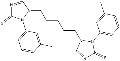 1,1'-(1,5-Pentanediyl)bis[2-(3-methylphenyl)-1H-1,2,4-triazole-3(2H)-thione] 구조식 이미지