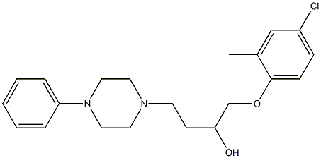 1-(4-Chloro-2-methylphenoxy)-4-[4-[phenyl]-1-piperazinyl]-2-butanol 구조식 이미지