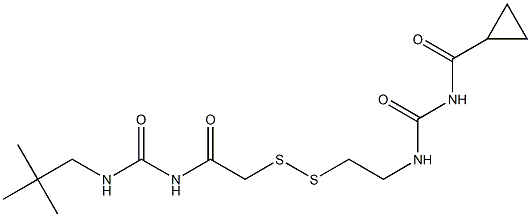 1-(Cyclopropylcarbonyl)-3-[2-[[(3-neopentylureido)carbonylmethyl]dithio]ethyl]urea 구조식 이미지