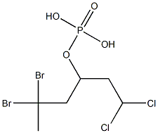 Phosphoric acid hydrogen (2,2-dibromopropyl)(3,3-dichloropropyl) ester Structure