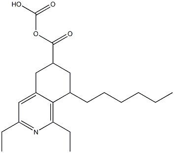 5,6,7,8-Tetrahydro-8-hexylisoquinoline-6,6-dicarboxylic acid diethyl ester 구조식 이미지
