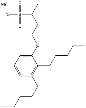 4-(2,3-Dipentylphenoxy)butane-2-sulfonic acid sodium salt Structure