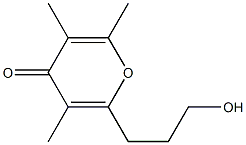 3,5,6-Trimethyl-2-(3-hydroxypropyl)-4H-pyran-4-one 구조식 이미지