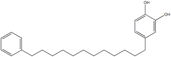 4-(12-Phenyldodecyl)benzene-1,2-diol Structure