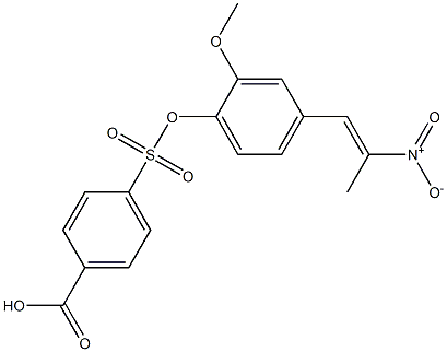 4-[2-Methoxy-4-[(E)-2-nitro-1-propenyl]phenoxysulfonyl]benzoic acid 구조식 이미지