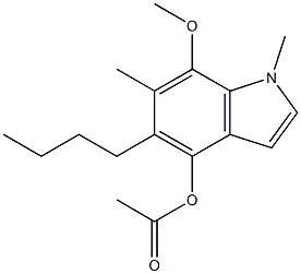 4-Acetoxy-5-butyl-6-methyl-7-methoxy-1-methyl-1H-indole Structure
