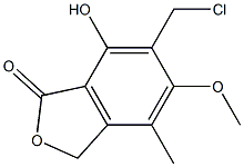 5-(Chloromethyl)-1,3-dihydro-4-hydroxy-6-methoxy-7-methyl-3-oxoisobenzofuran Structure