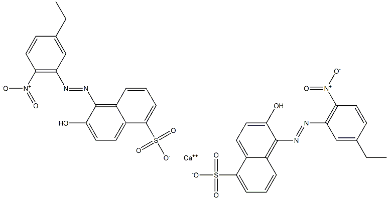 Bis[1-[(3-ethyl-6-nitrophenyl)azo]-2-hydroxy-5-naphthalenesulfonic acid]calcium salt Structure