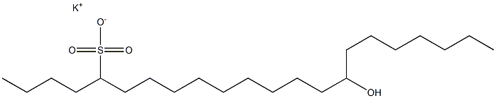 15-Hydroxydocosane-5-sulfonic acid potassium salt Structure
