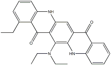 6-(Diethylamino)-8-ethyl-5,12-dihydroquino[2,3-b]acridine-7,14-dione 구조식 이미지