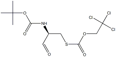 (R)-2-[(tert-Butoxycarbonyl)amino]-3-[(2,2,2-trichloroethoxycarbonyl)thio]propanal Structure