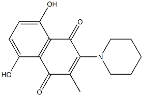 2-Piperidino-5,8-dihydroxy-3-methylnaphthalene-1,4-dione Structure