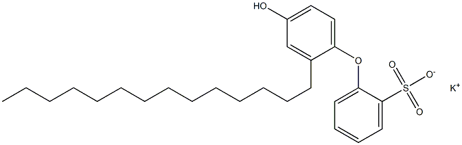 4'-Hydroxy-2'-tetradecyl[oxybisbenzene]-2-sulfonic acid potassium salt Structure