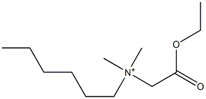 N-(Ethoxycarbonylmethyl)-N,N-dimethyl-1-hexanaminium 구조식 이미지