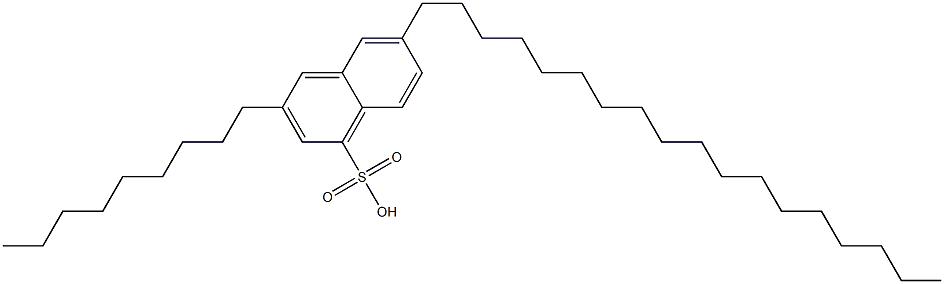 3-Nonyl-6-octadecyl-1-naphthalenesulfonic acid 구조식 이미지