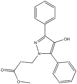 3-(4-Hydroxy-3,5-diphenyl-1H-pyrazol-1-yl)propanoic acid methyl ester Structure