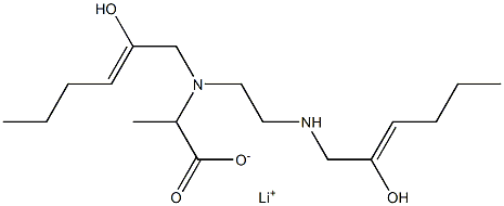 2-[N-(2-Hydroxy-2-hexenyl)-N-[2-(2-hydroxy-2-hexenylamino)ethyl]amino]propionic acid lithium salt Structure