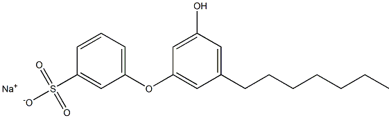 3'-Hydroxy-5'-heptyl[oxybisbenzene]-3-sulfonic acid sodium salt Structure