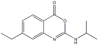 2-Isopropylamino-7-ethyl-4H-3,1-benzoxazin-4-one 구조식 이미지