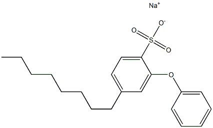 4-Octyl-2-phenoxybenzenesulfonic acid sodium salt Structure