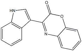 3-(1H-Indol-3-yl)-2H-1,4-benzoxazin-2-one 구조식 이미지