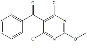 2,4-Dimethoxy-5-benzoyl-6-chloropyrimidine 구조식 이미지