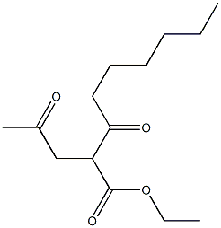 2-(2-Oxopropyl)-3-oxononanoic acid ethyl ester 구조식 이미지