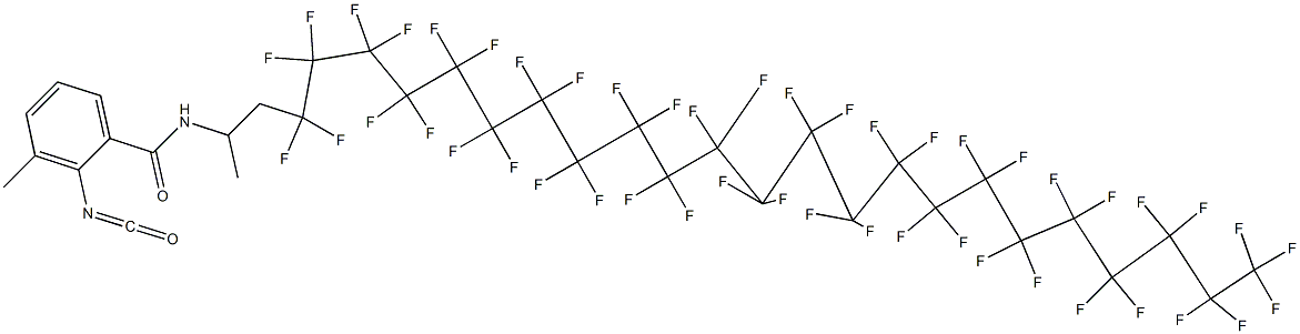 2-Isocyanato-3-methyl-N-[2-(heptatetracontafluorotricosyl)-1-methylethyl]benzamide 구조식 이미지