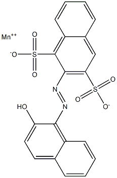 2-[(2-Hydroxy-1-naphtyl)azo]-1,3-naphthalenedisulfonic acid manganese(II) salt Structure